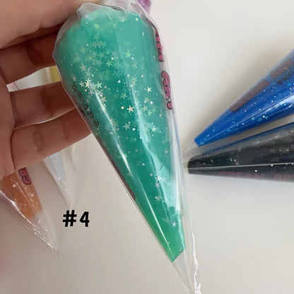 Green star sequined decoden glue perfect for handmade craft projects