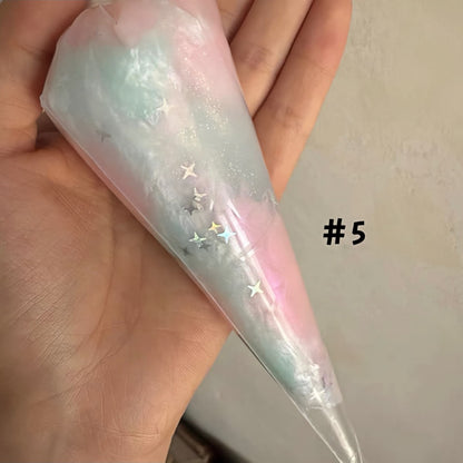 Green crushed diamond pearlized cream glue for nature-inspired decoden creations