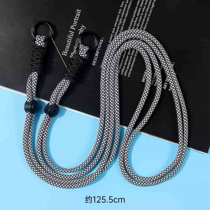 Grey beaded crossbody phone chain lanyard