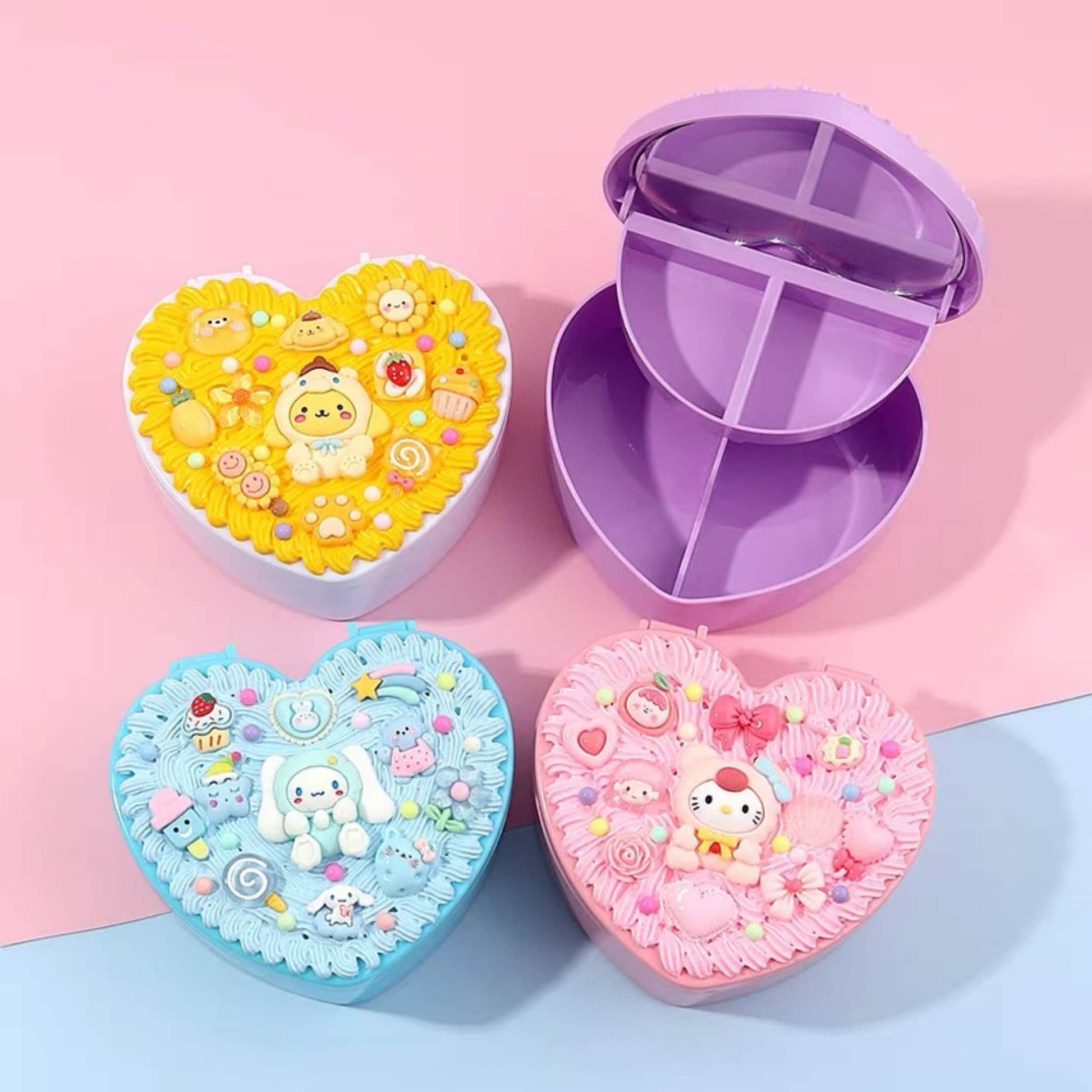 double-layer-cake-shaped-storage-box-decoden-diy-organizer-front-view