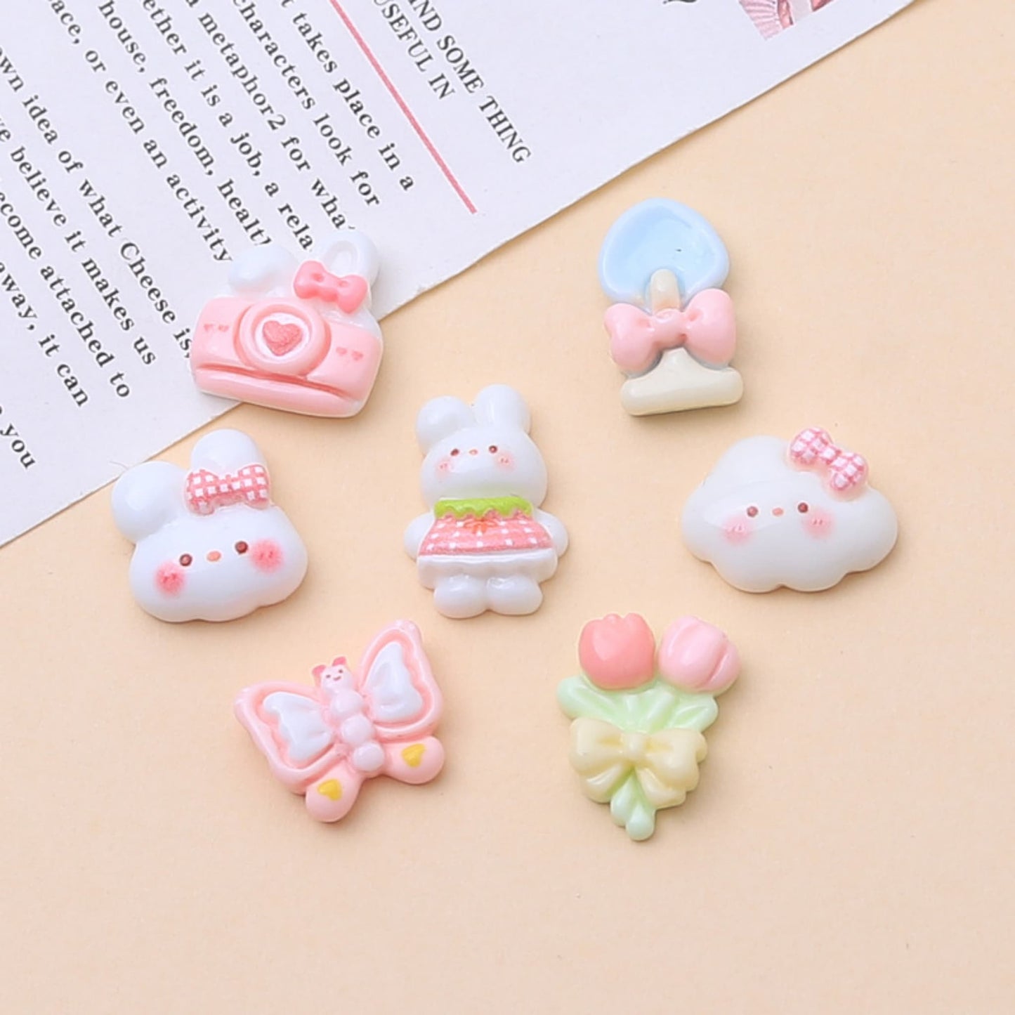 kawaii-rabbit-resin-charms-for-diy