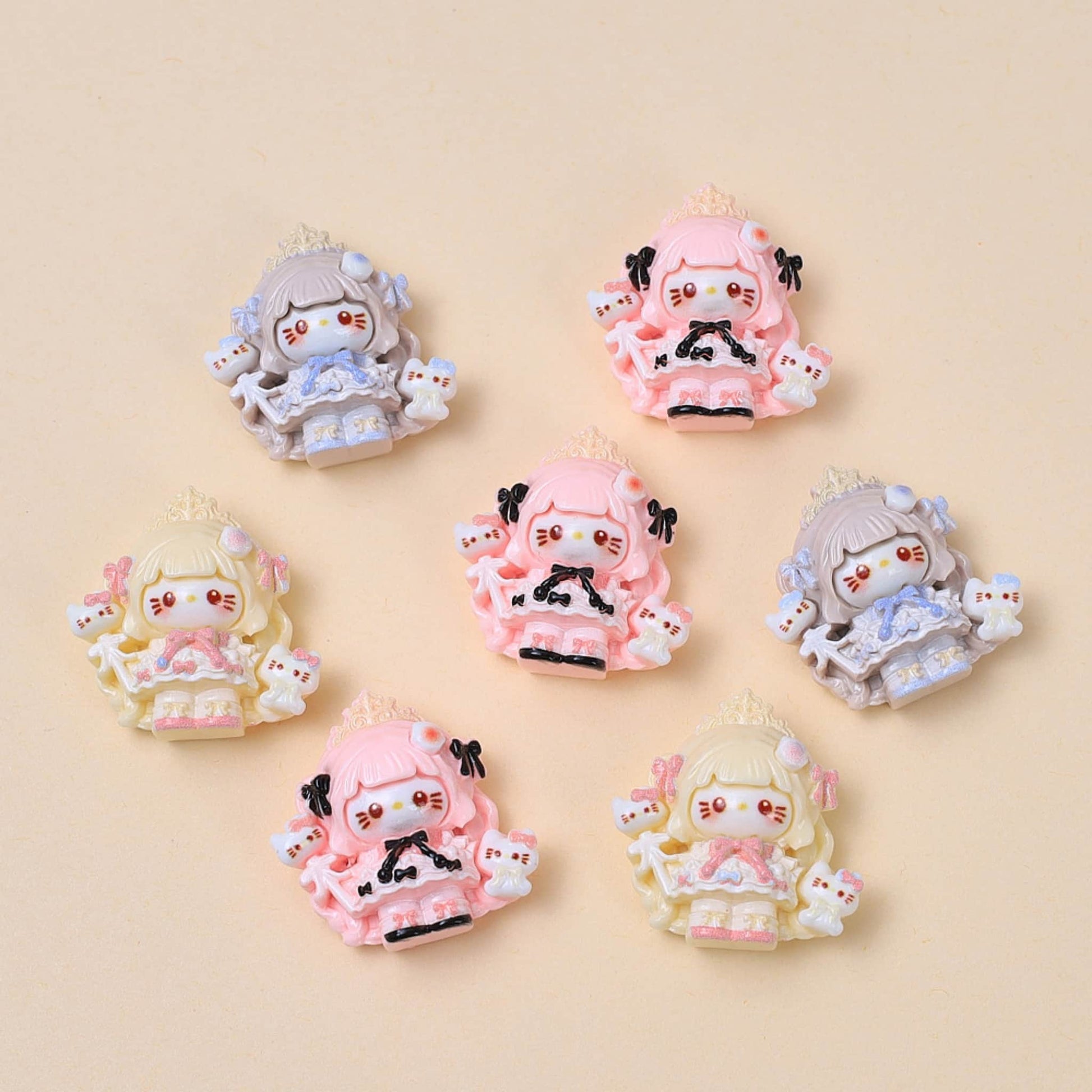 Kawaii-style resin charms for decoden phone case decoratio