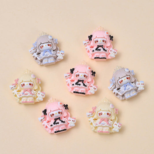 Kawaii-style resin charms for decoden phone case decoratio