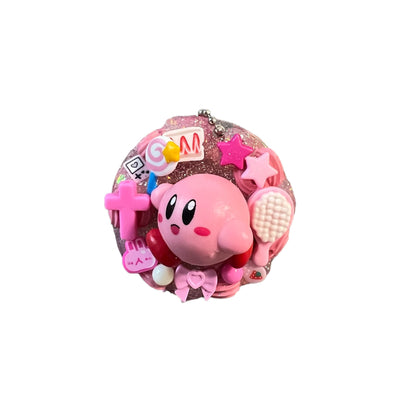 Kirby custom decoden strap accessory with premium kawaii embellishments