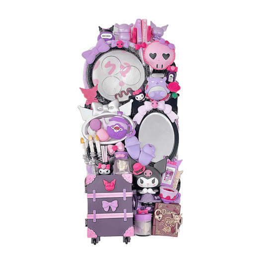 Purple Y2K Sanrio Kuromi Decoden Phone Case - Handmade Premium Cream Glue Design with Baroque Aesthetic