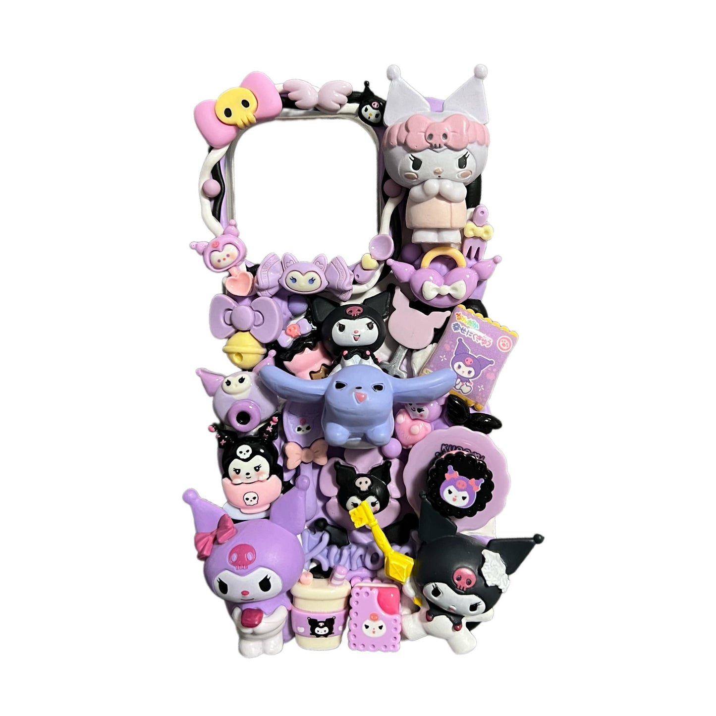 Kuromi Decoden Phone Case - Handcrafted Cream Glue Design with Sanrio Character
