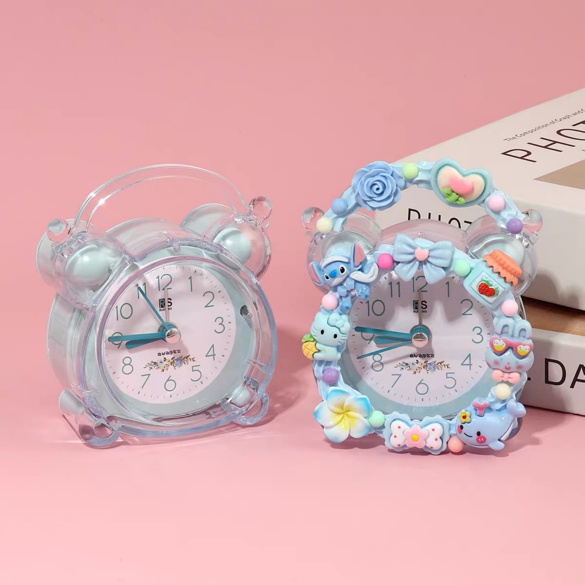 Miniature Alarm Clock Charm for Decoden DIY Crafts - HSY