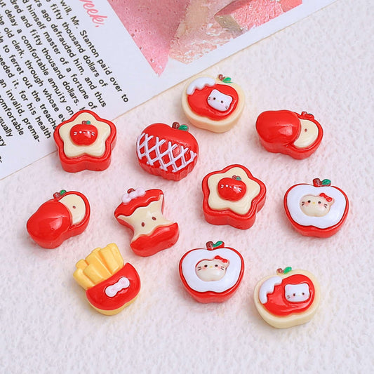 Apple Resin Charms | Mini DIY Decoden Embellishments