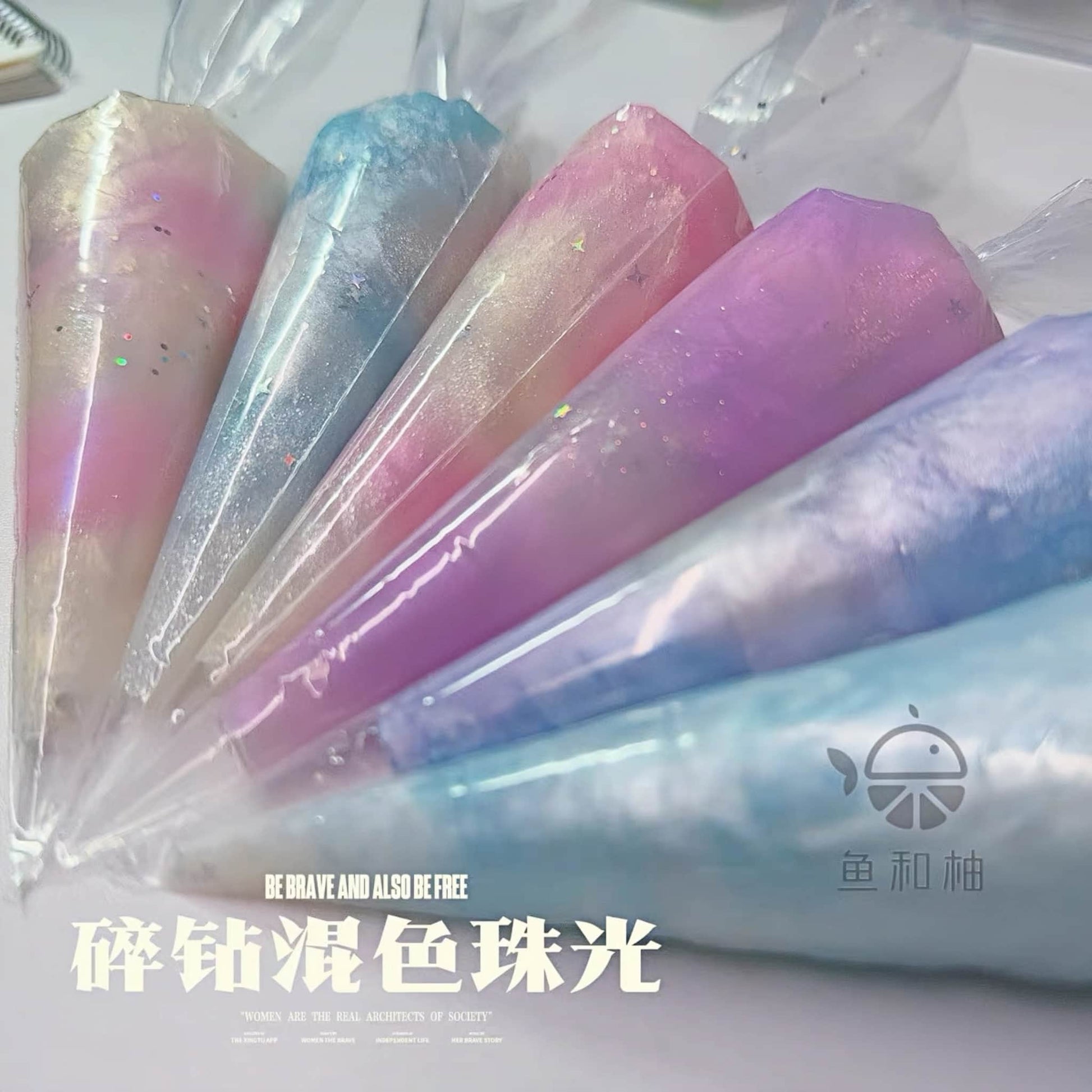 5-color crushed diamond pearlized cream glue set for DIY decoden phone cases and kawaii crafts