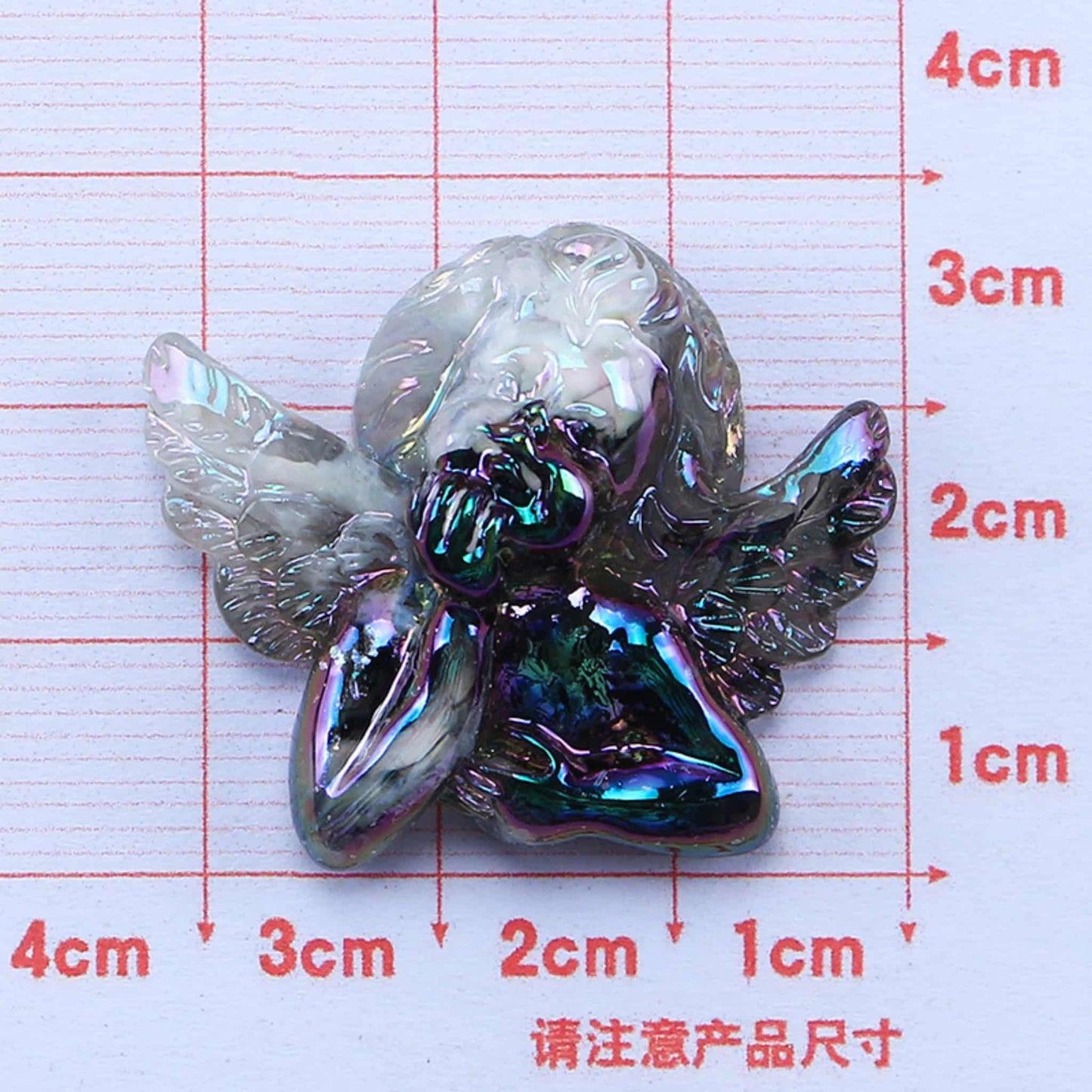 Opulent resin ornament - handcrafted baroque-style embellishment with intricate detailing