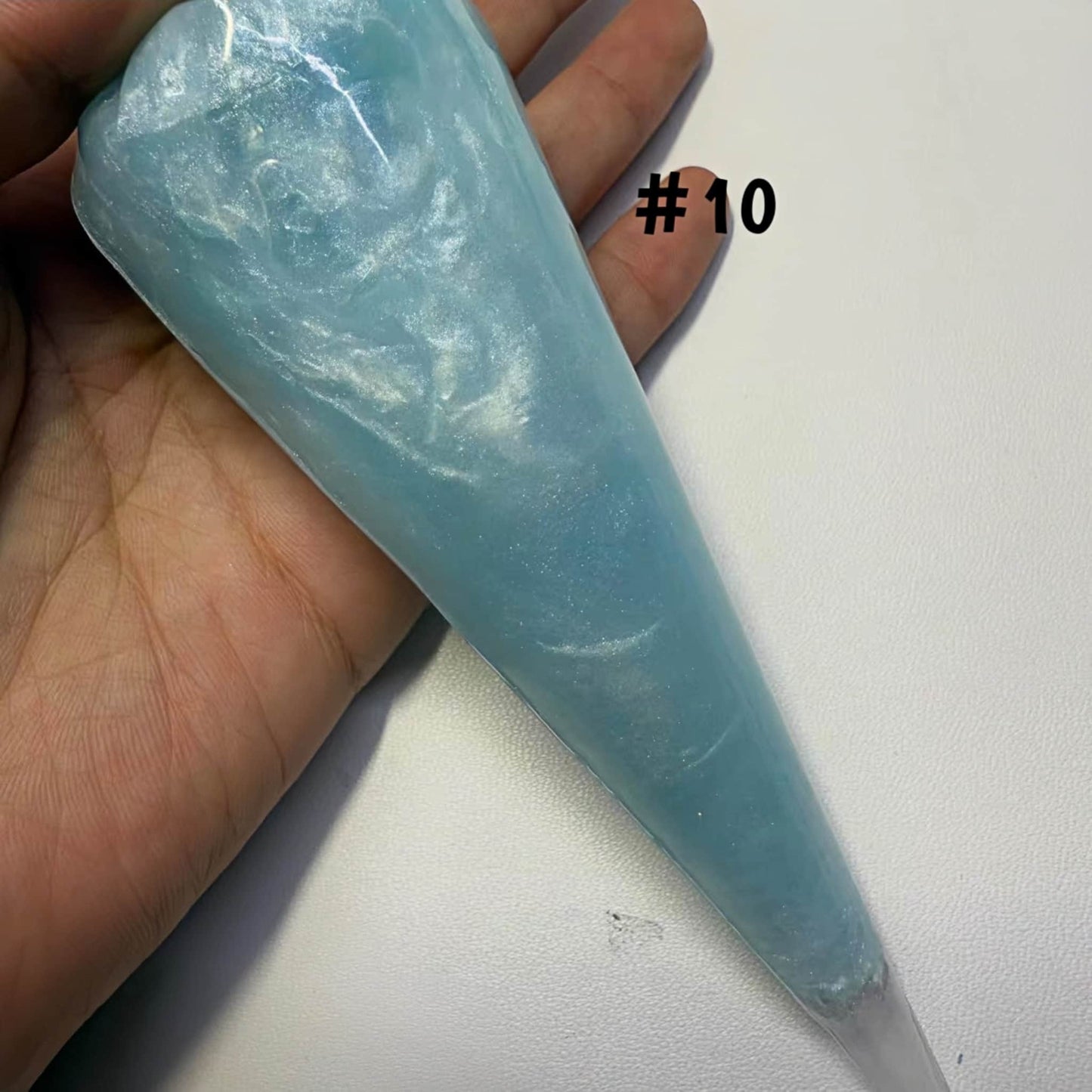 Blue pearlescent cream glue tube with diamond shimmer for decoden phone case DIY