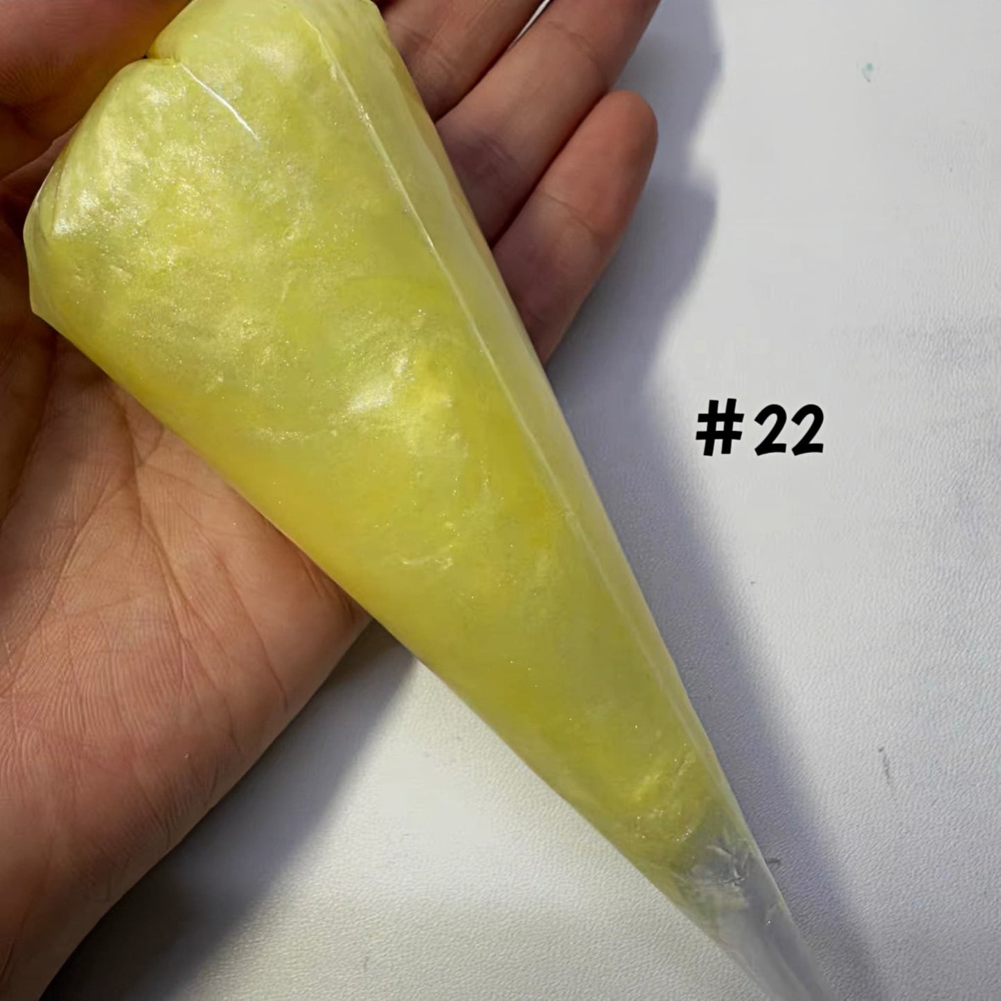 Yellow shimmer pearlescent cream adhesive for decoden phone case decoration