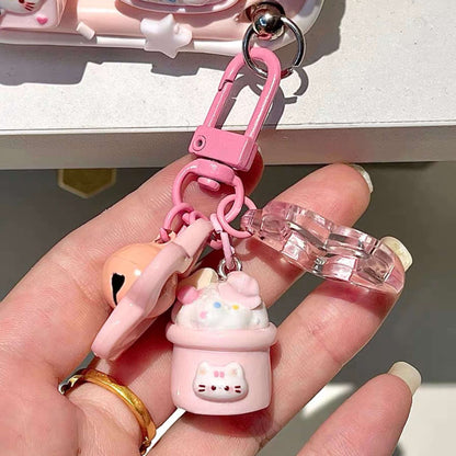 Close-up of decorative phone charms and accessories for decoden phone case customization
