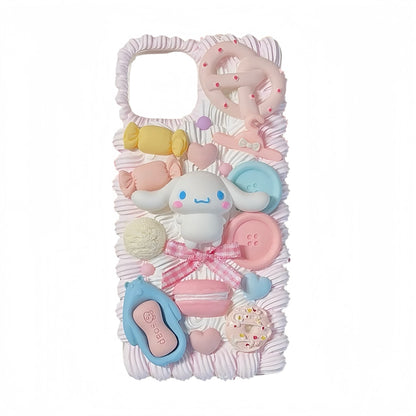 Handmade Decoden Phone Case | Kawaii Sanrio Cinnamoroll Cream Glue Design