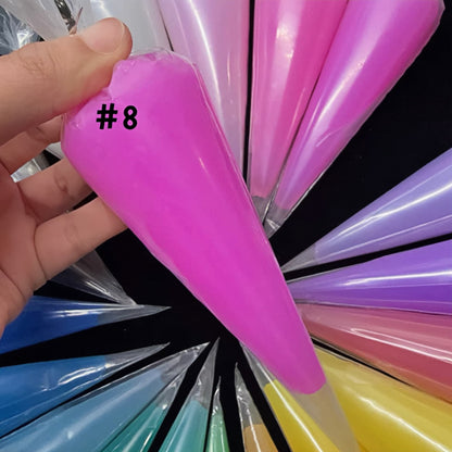 20 Colors Easy Squeeze Decoden Cream Glue - Clear Crystal + Piping Tips