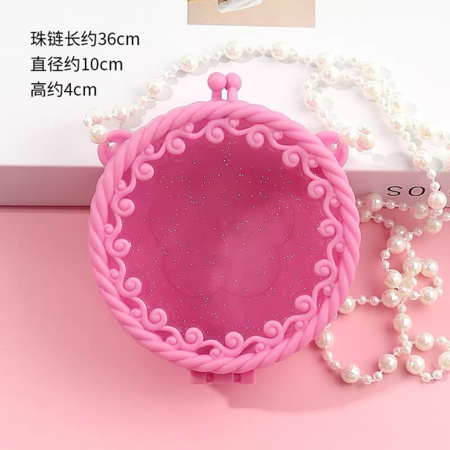 Finished Baroque pearl handbag created with HSY premium DIY bag base