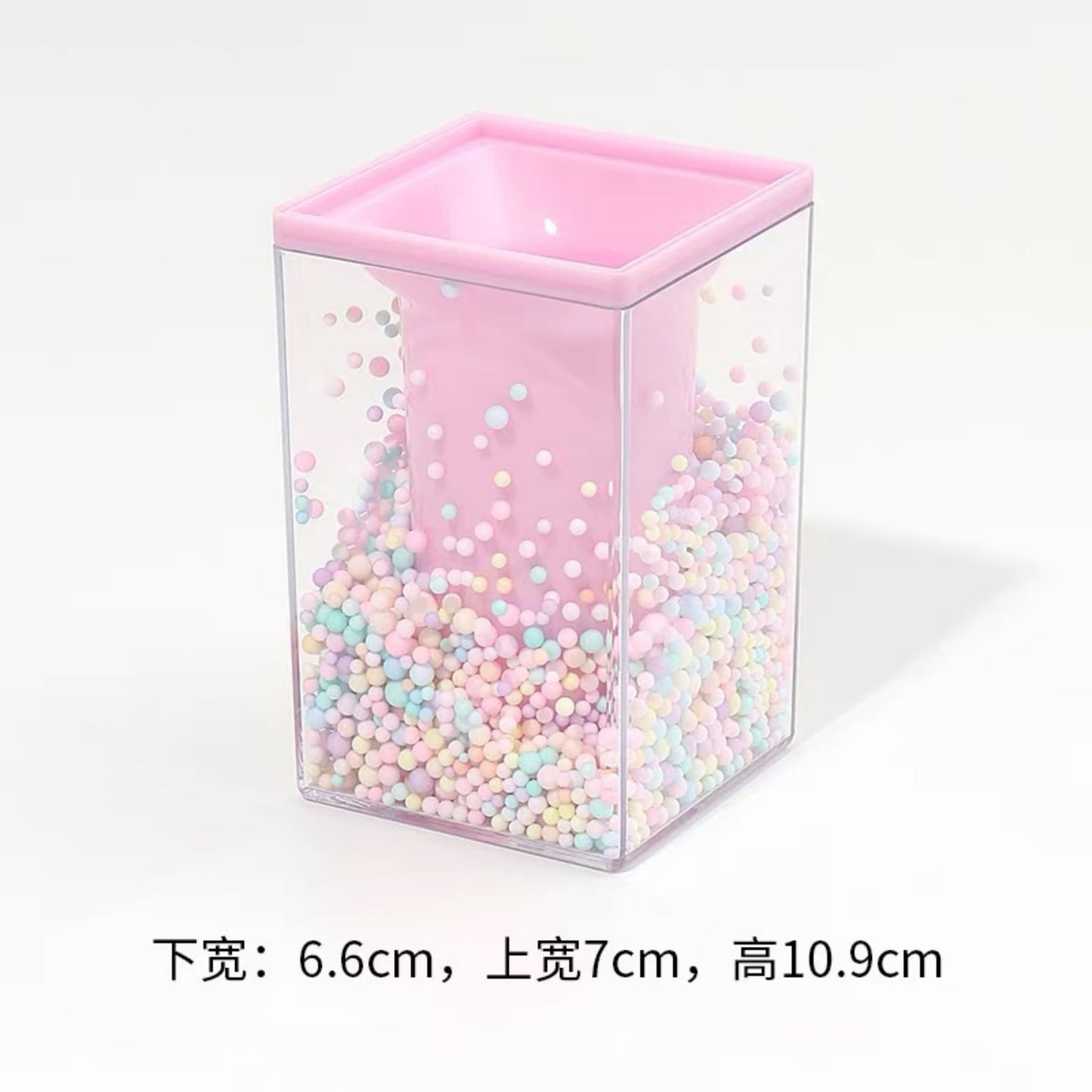 Cream glue pens organized in premium holder on clean craft workspace