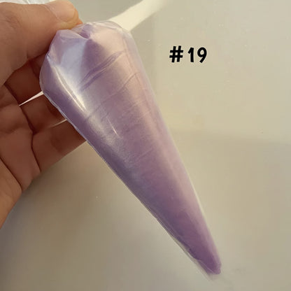 Shiny pearlescent adhesive ideal for kawaii style craft projects