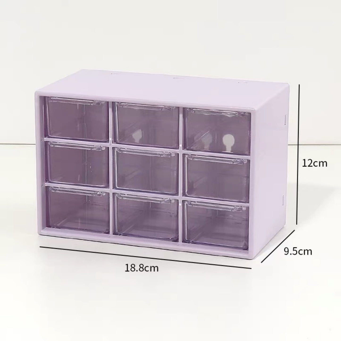 Purple drawer storage box for jewelry and small craft materials