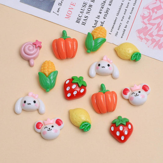 Resin vegetable embellishments for DIY crafts