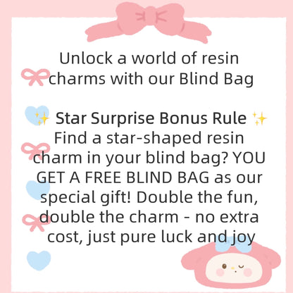 Assortment of handmade resin charms in various shapes and colors