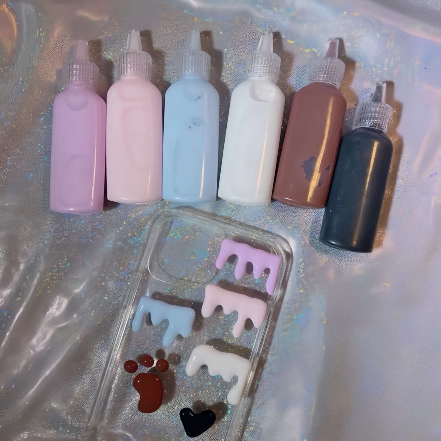 Simulated jam bottles for decoden crafts - premium quality miniature accessory material in assorted fruit-inspired shades