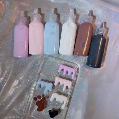 Simulated jam bottles for decoden crafts - premium quality miniature accessory material in assorted fruit-inspired shades