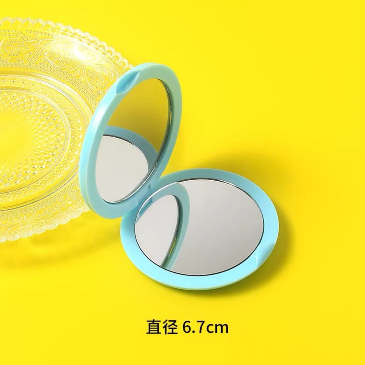 Small pocket mirror charm for whipped clay decoration pieces