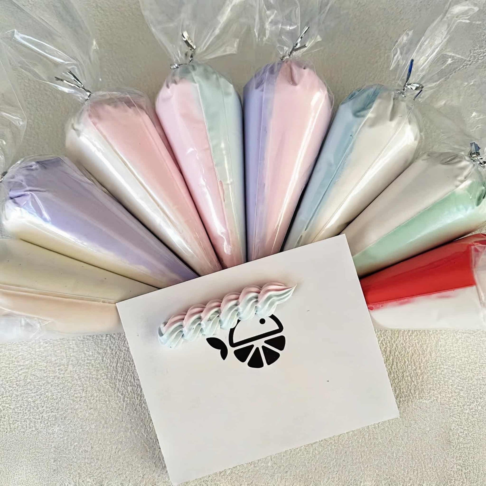 Two-tone pink and purple clear crystal cream glue with piping tip for decoden phone case DIY