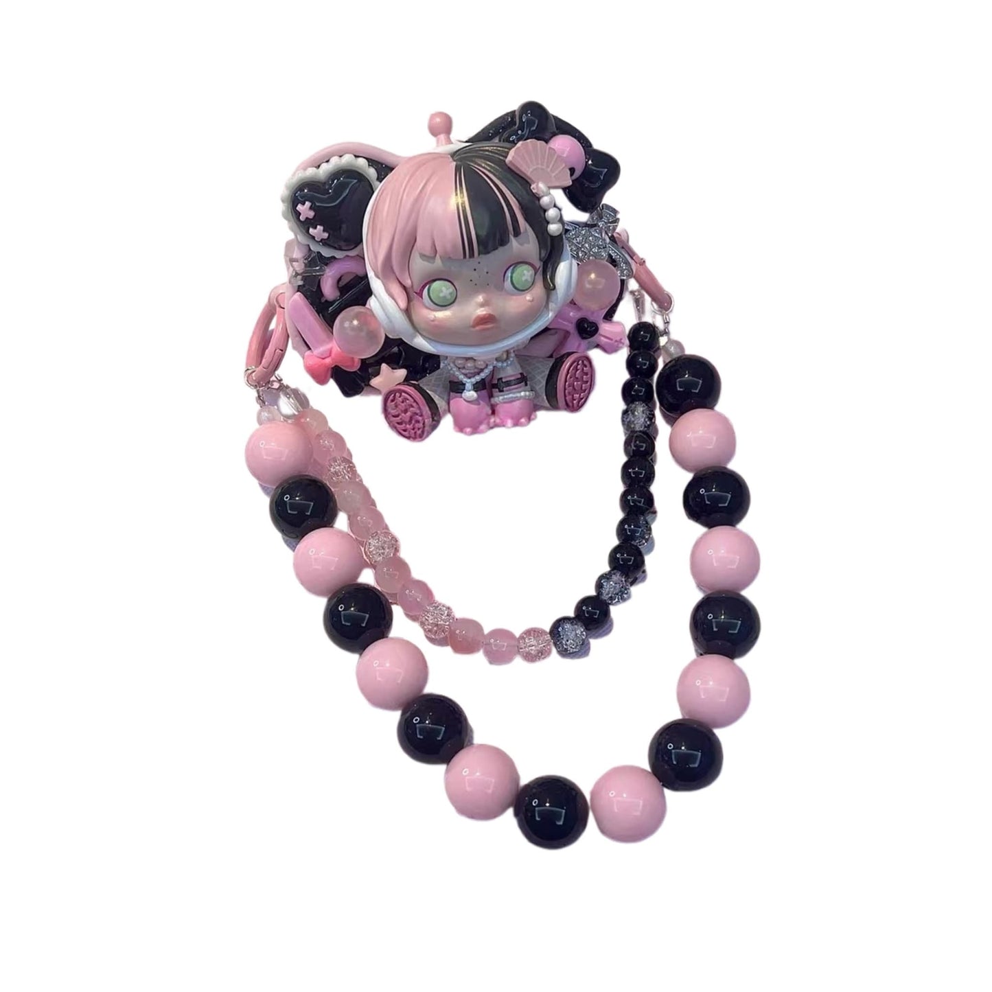 Handmade Decoden Phone Back Clip | Y2K Skullpanda Phone Grip