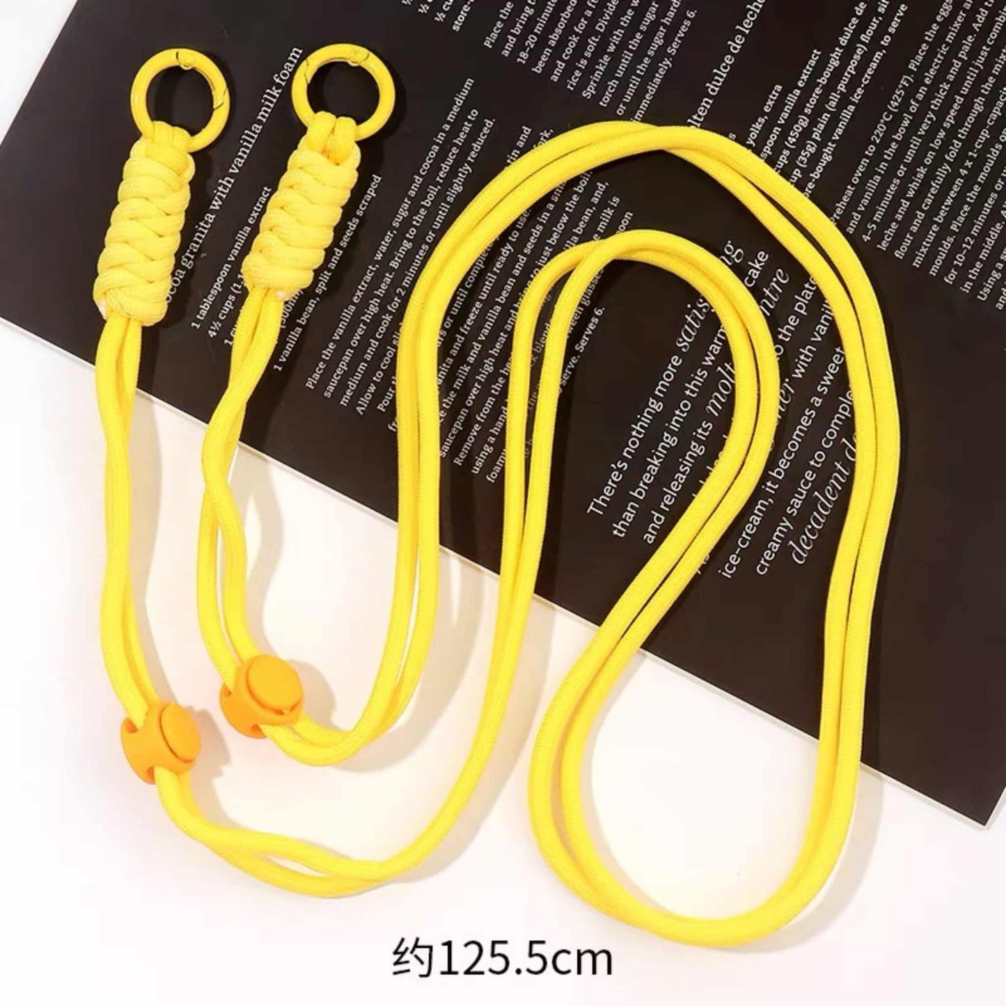 Yellow beaded crossbody phone chain lanyard