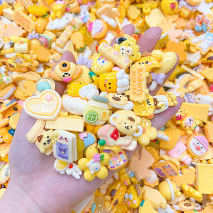 Close-up of premium resin DIY charms showing vibrant colors and smooth texture, ideal for handmade accessories